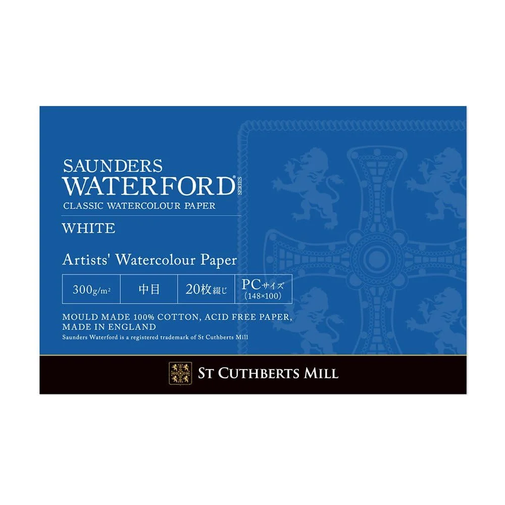 Holbein Waterford blocco carta acquerello bianca grana fine 300gsm cartolina 20 fogli