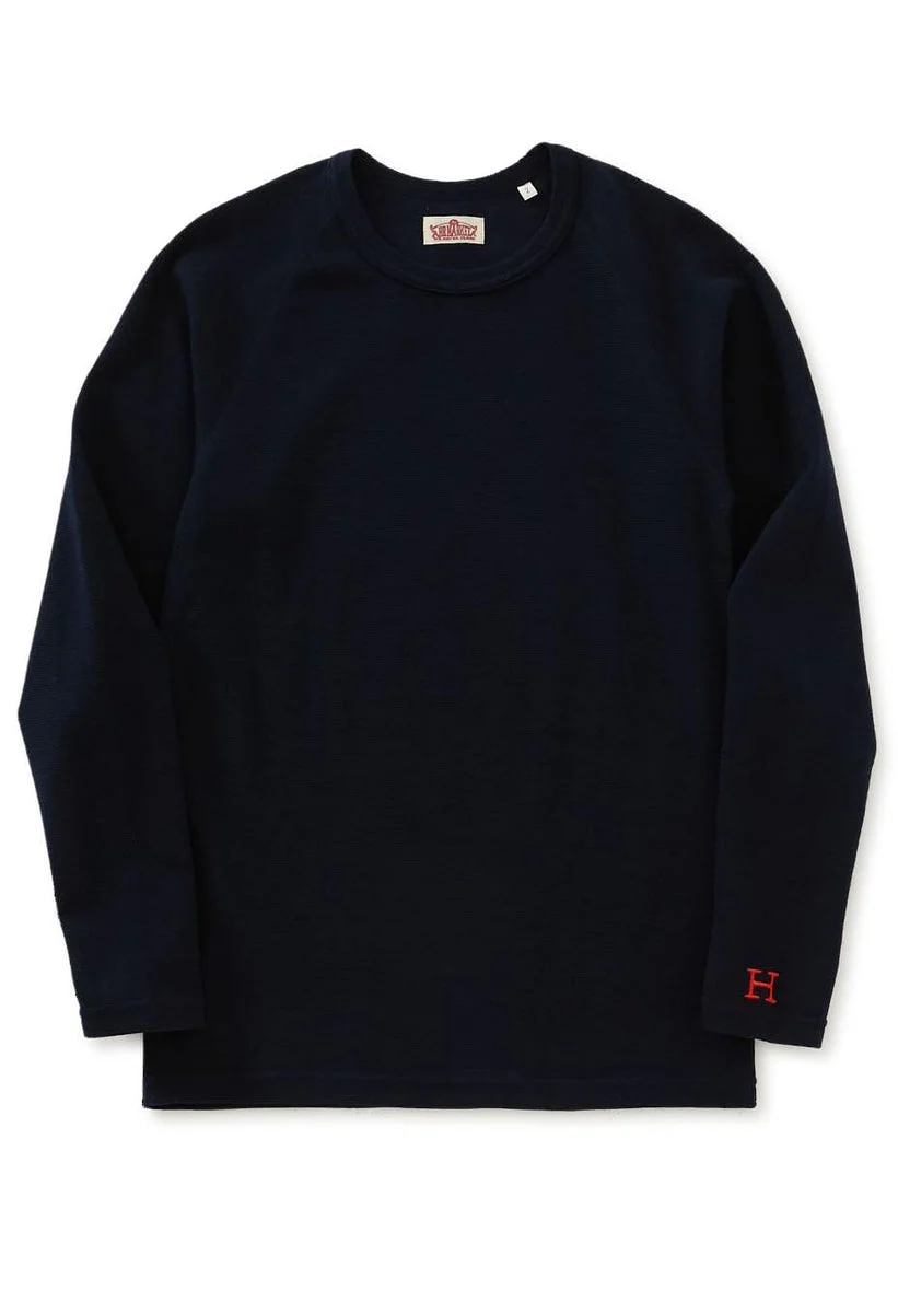 HOLLYWOOD RANCH MARKET Stretch Rib-Knit Long-Sleeve T-Shirt Made in Japan