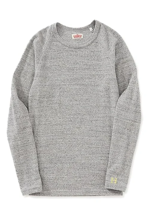 HOLLYWOOD RANCH MARKET T-shirt manica lunga a coste stretch Made in Japan grigio