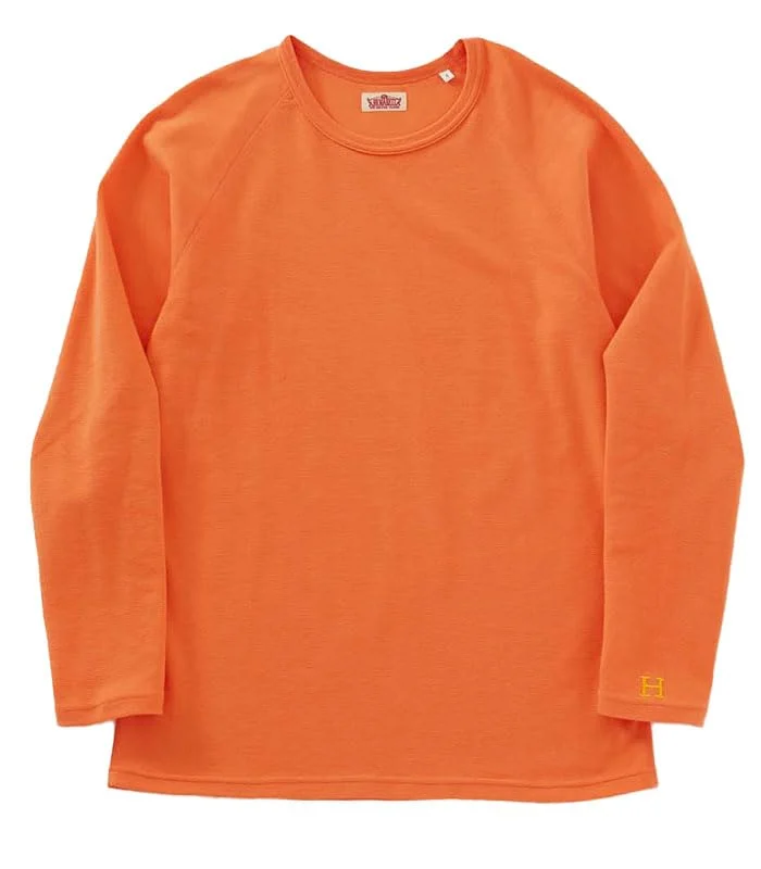 HOLLYWOOD RANCH MARKET T-shirt a manica lunga a coste made in Japan arancione
