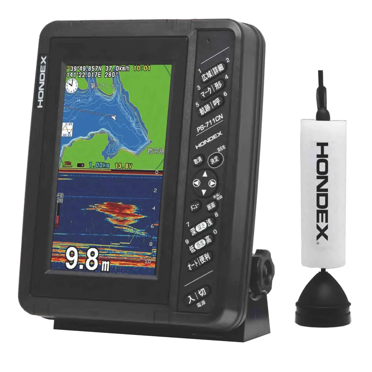 HONDEX GPS chartplotter ecoscandaglio 7" PS-711CN-WP Wakasagi Pack