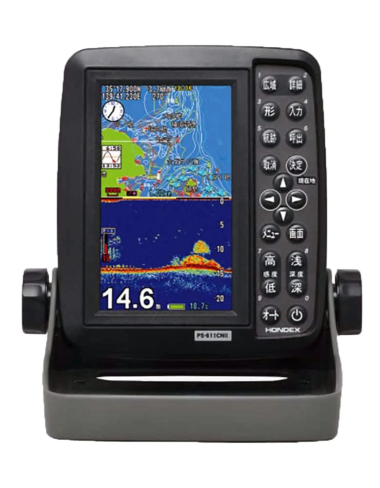HONDEX ecoscandaglio GPS PS-611CN2 5" a colori con batteria BMO Set