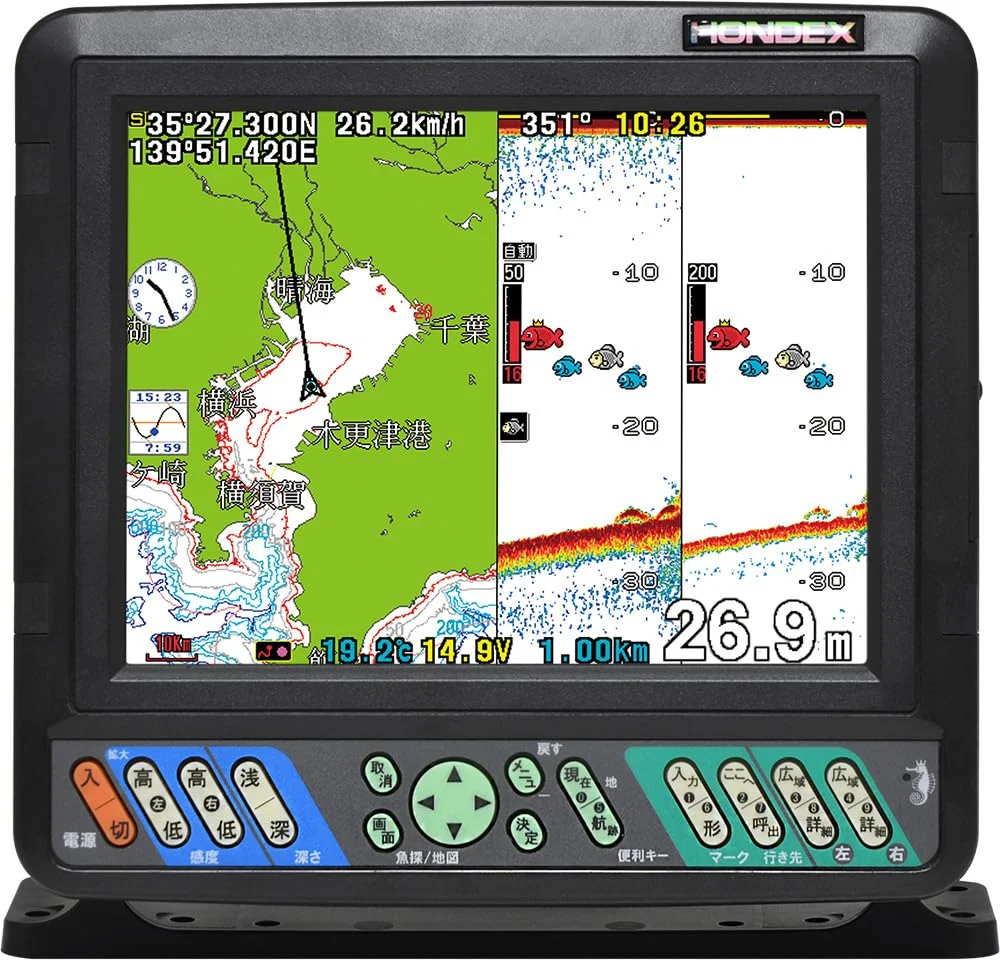 HONDEX PS-800GP ecoscandaglio con GPS integrato display 8.4 pollici 50/200kHz 600W