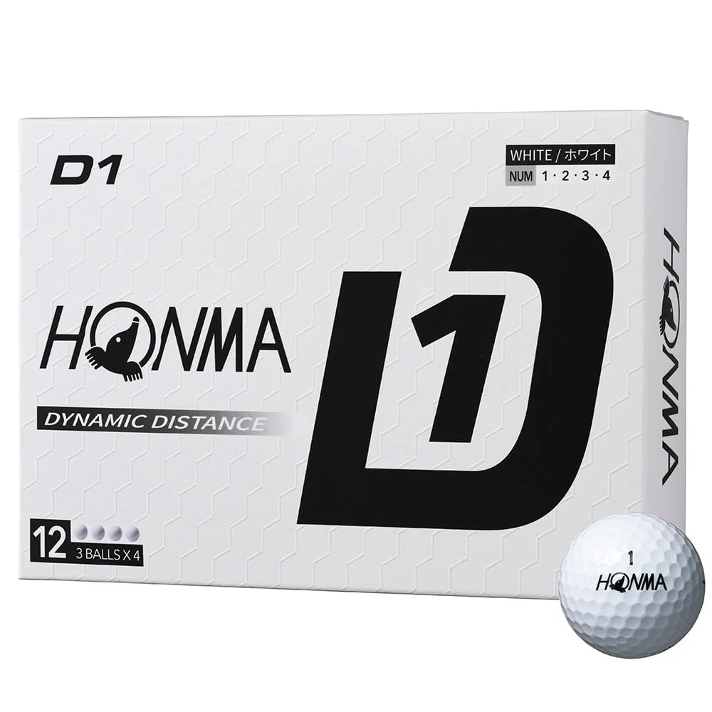 HONMA D1 Palline da Golf BT2401 12 Pezzi Bianco