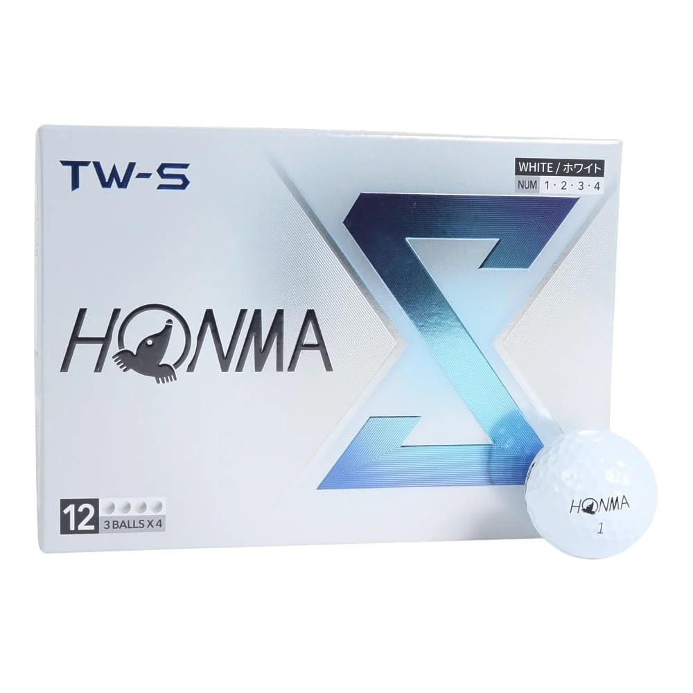 Honma Palla da Golf TW-X TW-S Modello 2024 Bianco Giallo 3 Pezzi 1 Dozzina