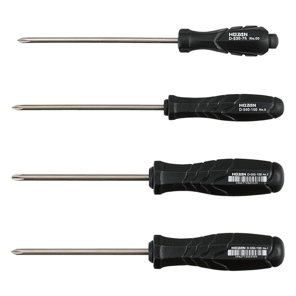 HOZAN Set di Cacciaviti JIS-4 Professionale, Alta Precisione, 4 Pezzi