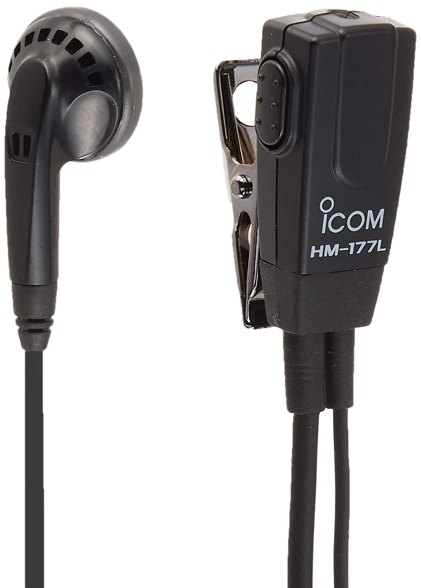 ICOM auricular con micrófono compacto HM-177L para IC-4110 IC-4188D