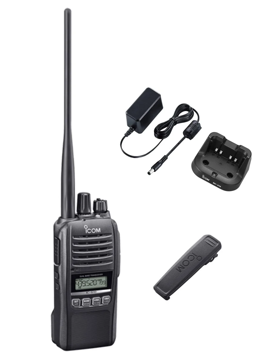 ICOM IC-S10 Ricetrasmettitore FM dual band 144/430MHz 5W con batteria e caricatore