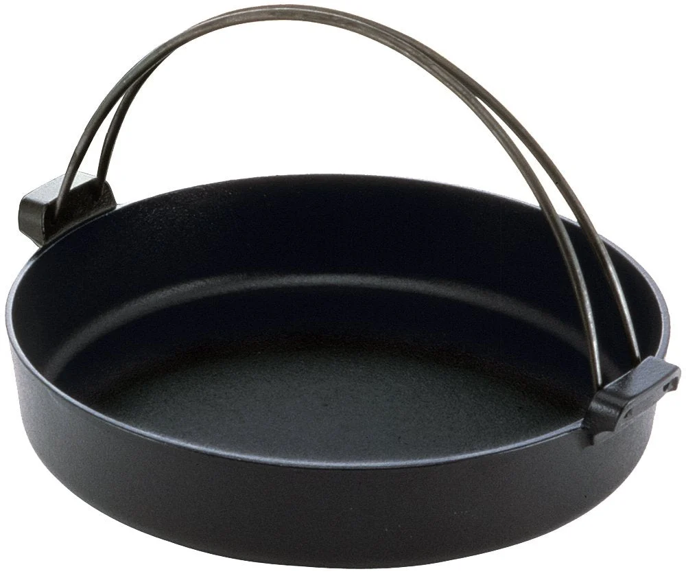 Ikenaga Sukiyaki Pan IH Gas-Fired 28cm Iron Pot Kizuna 12123