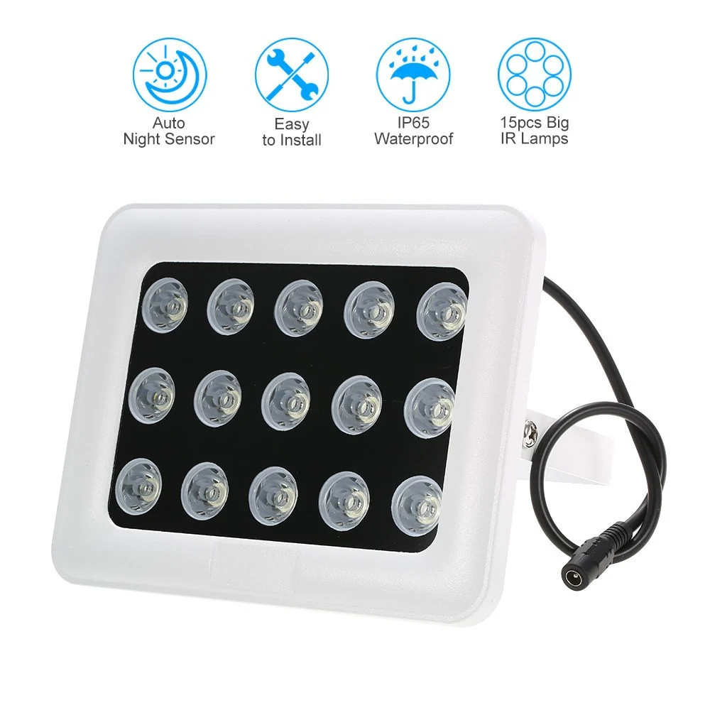 ILLUMINATORE FARETTO INFRAROSSI PER TELECAMERA 15 LED IR 900 LM PER TELECAMERE - TrAdE Shop Traesio