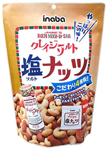 INABA Peanut Crazy Salt Nuts 140g Individually Wrapped Snack
