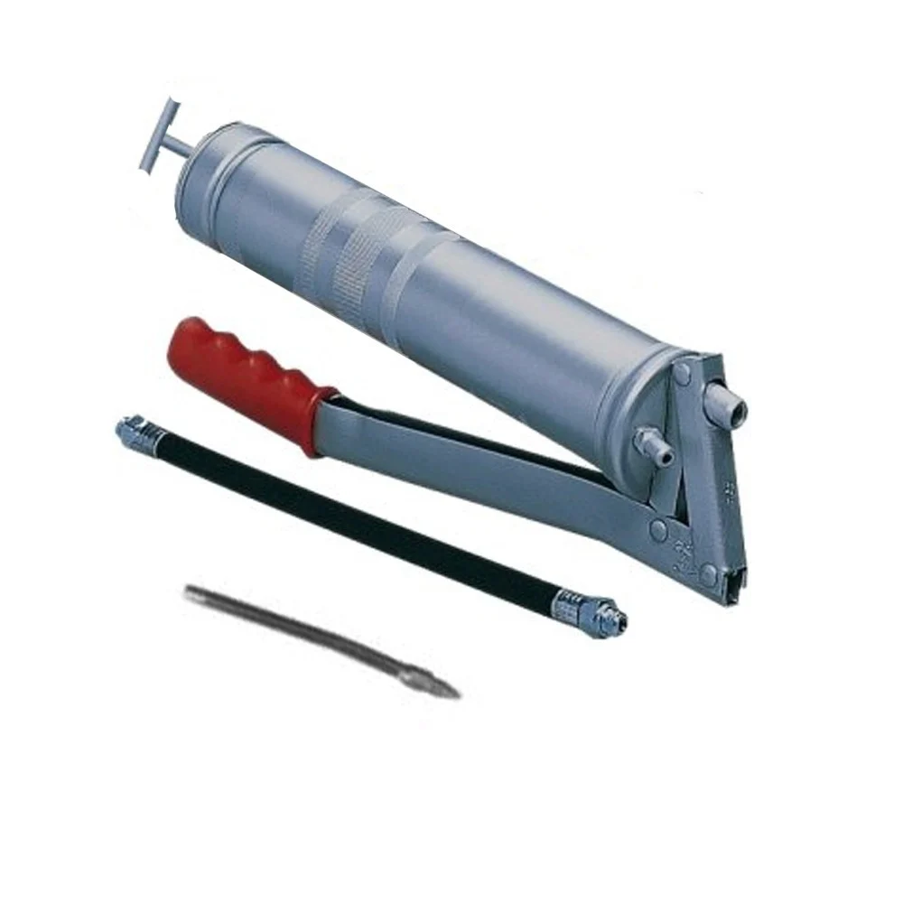INGRASSATORE POMPA MANUALE PER GRASSO PISTOLA INGRASSAGGIO 500ML TUBO FLESSIBILE - Trade_Ox