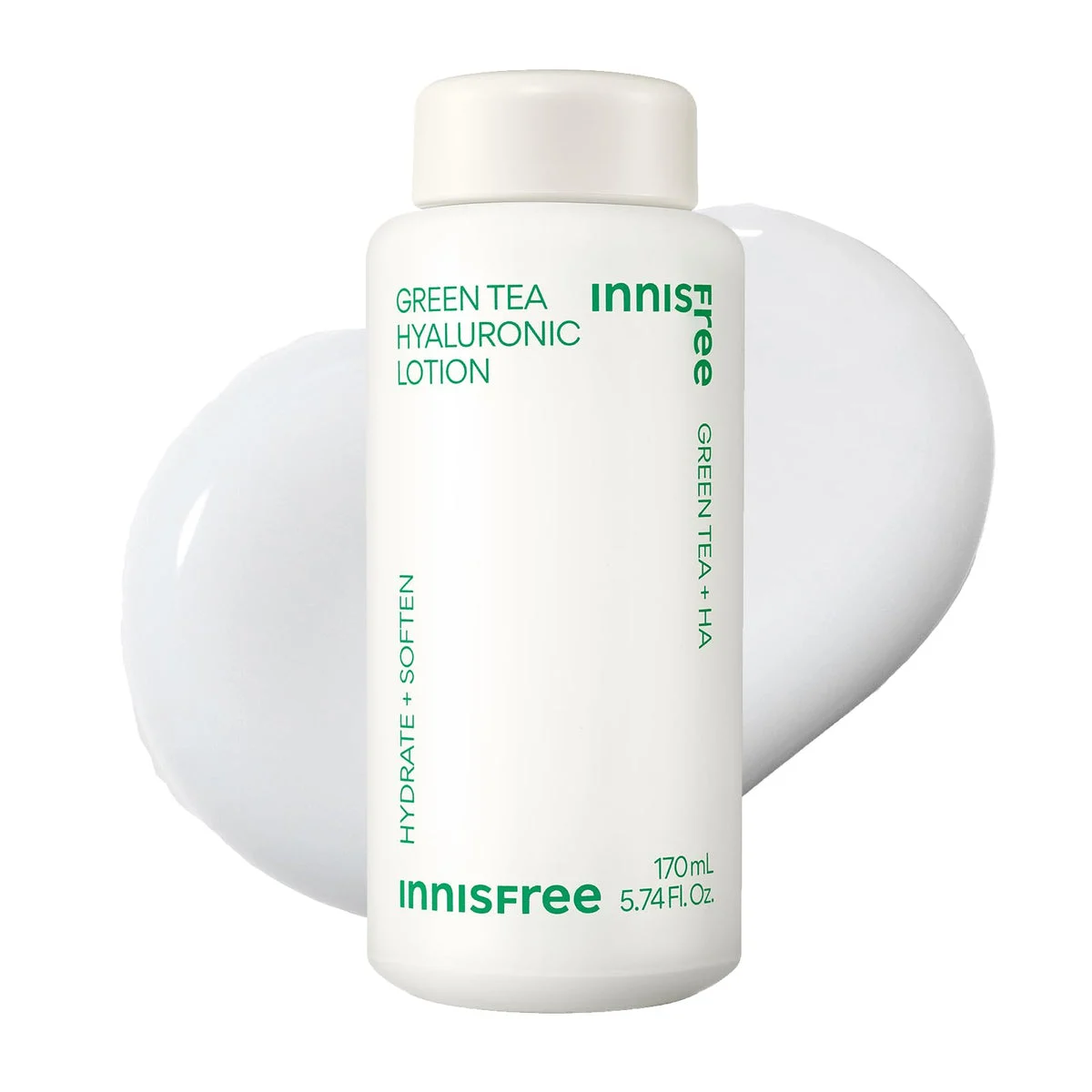 Innisfree Lozione Idratante al Tè Verde e Acido Ialuronico 170ml per Pelle Grassa e Secca