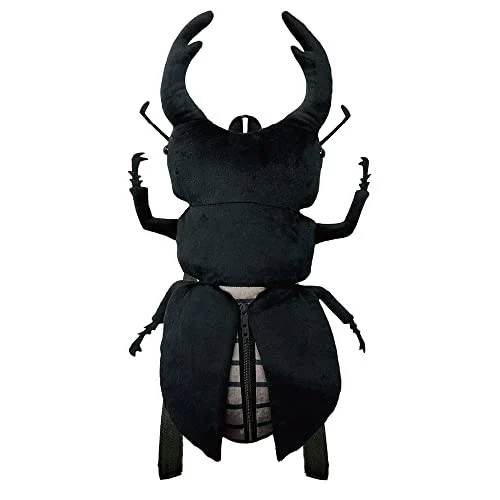Hercules Beetle Plush Backpack Giant Stag Beetle Design 30cm Green 1.5L - WAFUU JAPAN