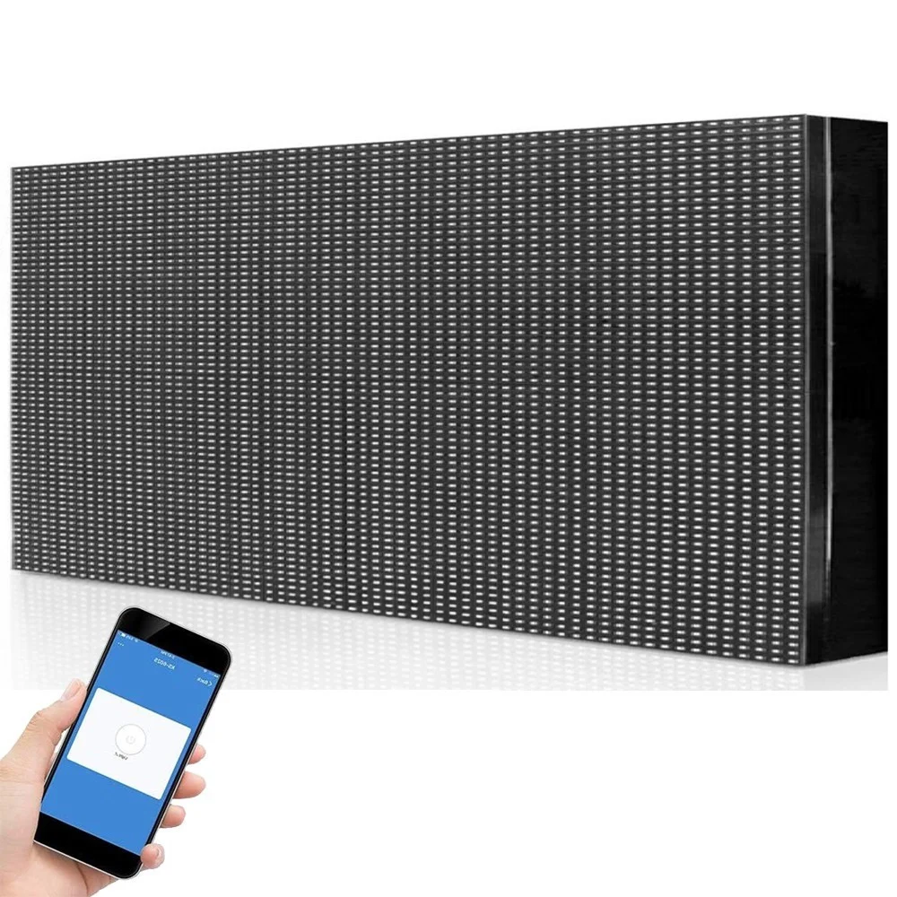 INSEGNA LUMINOSA A LED WIFI PER ESTERNO IP65 TESTO SCORREVOLE BIANCA 100X40CM - TrAdE Shop Traesio