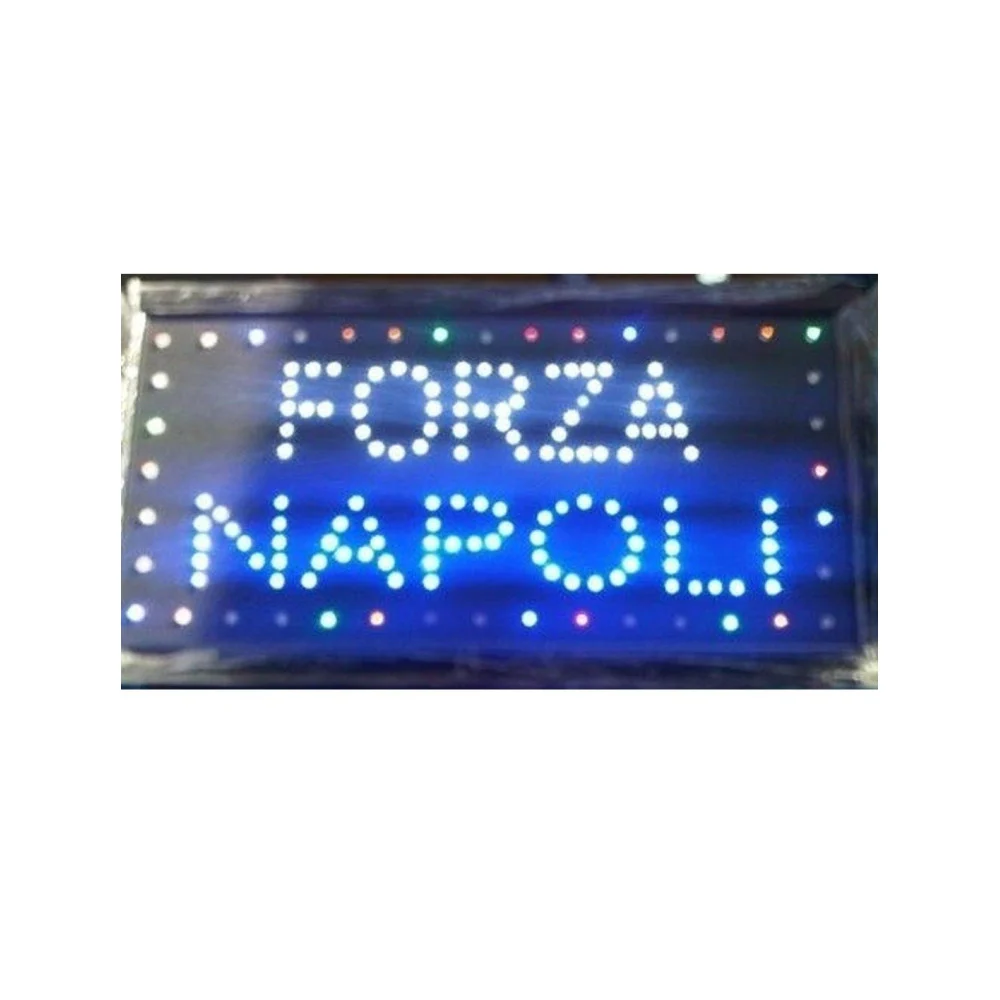INSEGNA LUMINOSA INSEGNE LUMINOSE A LED CON SCRITTA FORZA NAPOLI - TrAdE Shop Traesio
