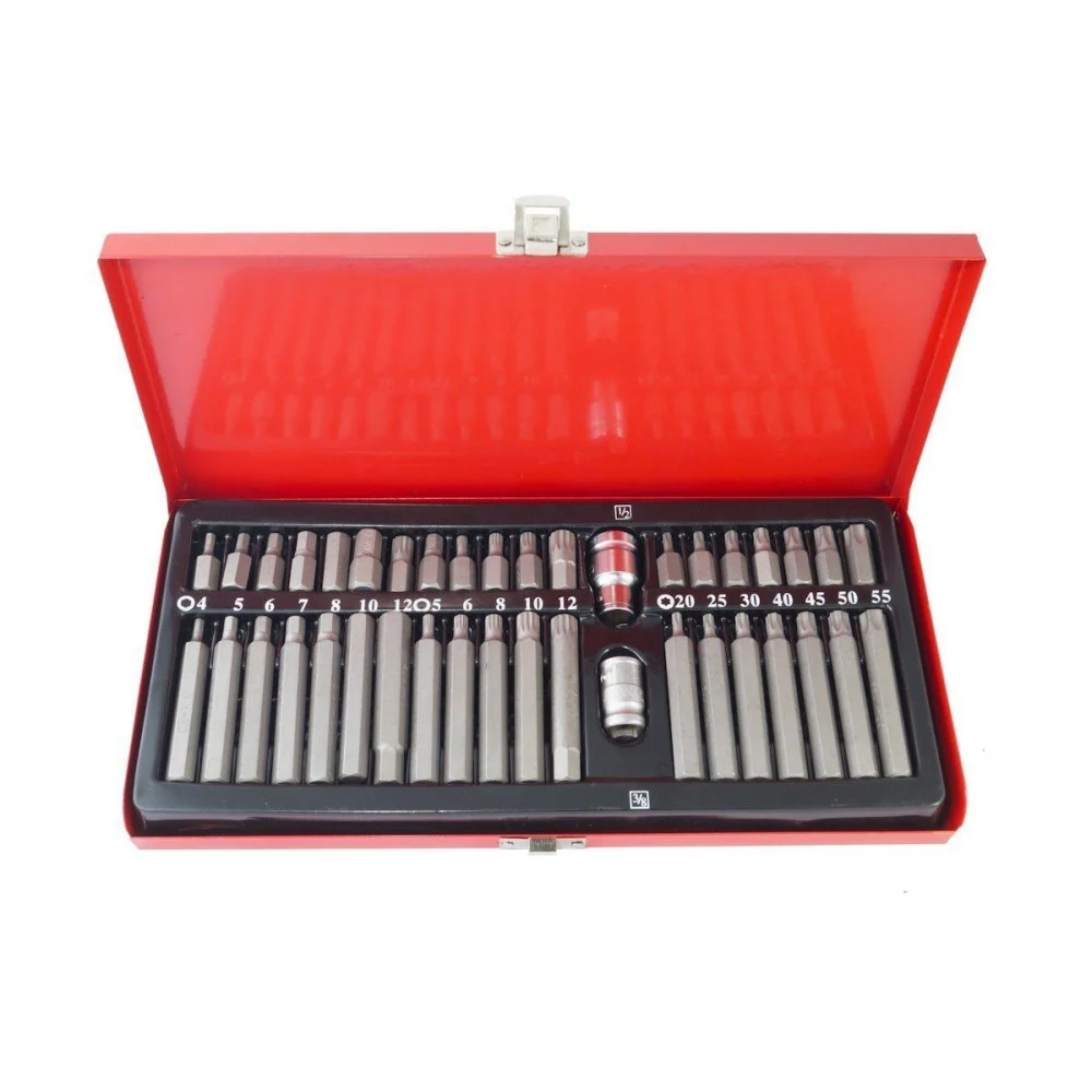 INSERTI CHIAVI BUSSOLE CHIAVI TORX HEX 1/2" 3/8" KIT SET PROFESSIONALE 40 PZ - TrAdE Shop Traesio