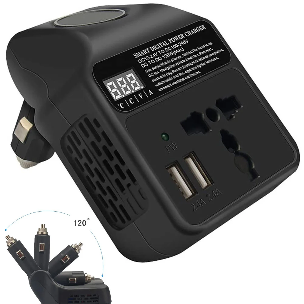 INVERTER DI POTENZA PER AUTO DA 150W CC A CA CARICATORE USB CONVERTITORE QY-4168