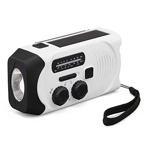 IRIS OHYAMA Radio Disaster prevention goods Small rechargeable hand crank led light JTL-29 White