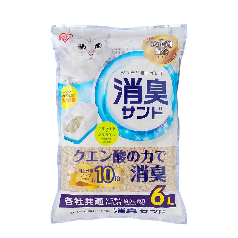 Iris Ohyama Sabbia Deodorante per Toilette per Gatti con Acido Citrico 6L