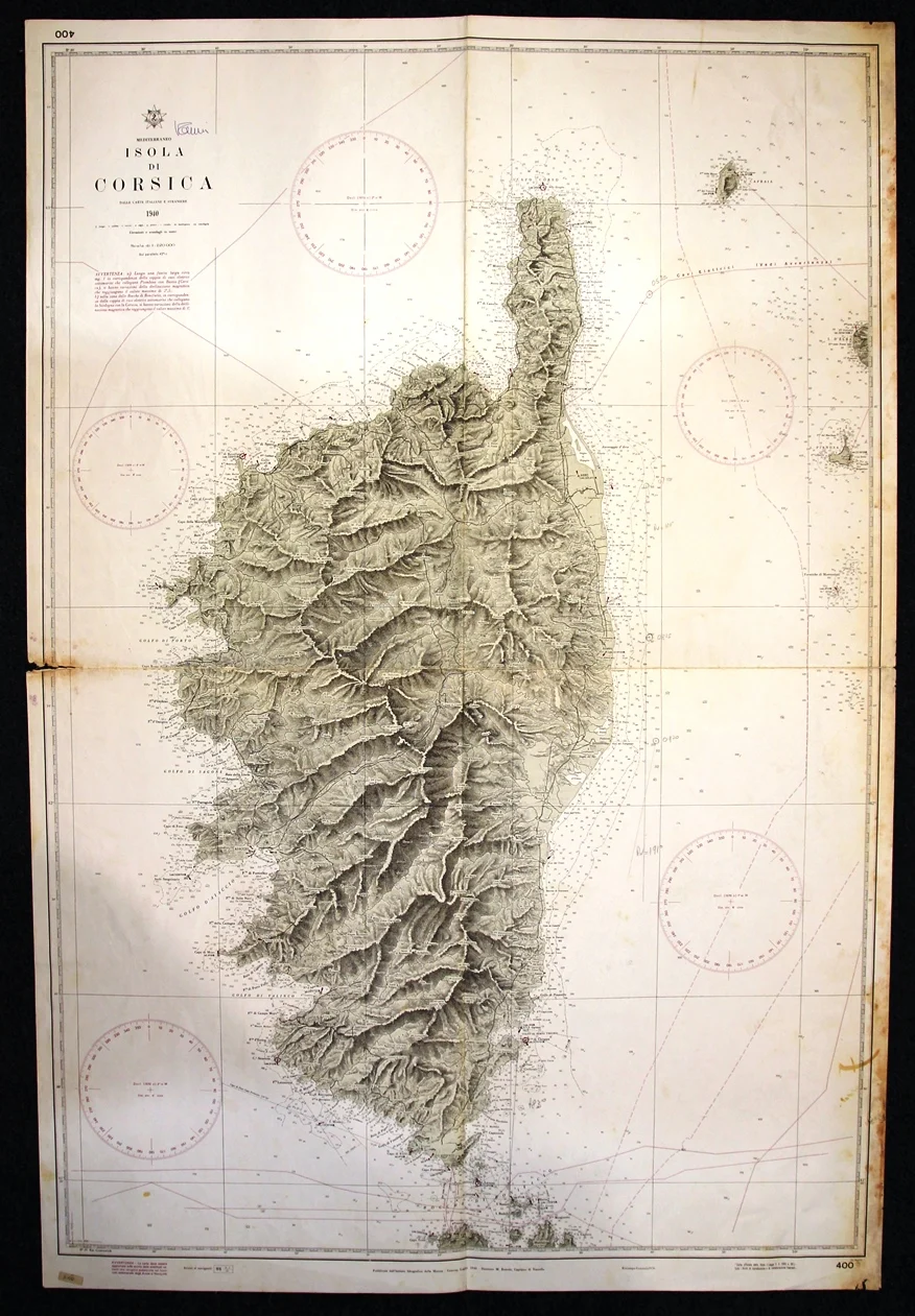 isola di corsica n. 400 (1976) - Carte nautiche, da pesca…