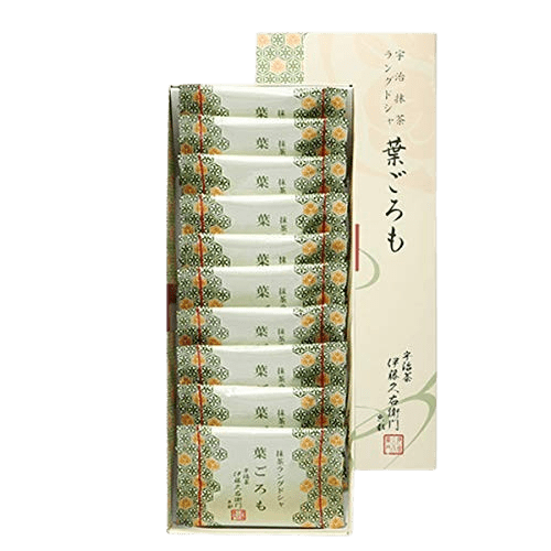 Itohkyuemon Biscotti Langue de Chat al Cioccolato e Matcha Uji 10 Pezzi