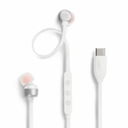 JBL TUNE310C USB Type-C Connected Earphone 96kHz/24bit DAC Built-in White