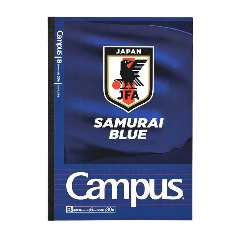 JFA Japan National Soccer Team Campus Notebook Ruled Blue