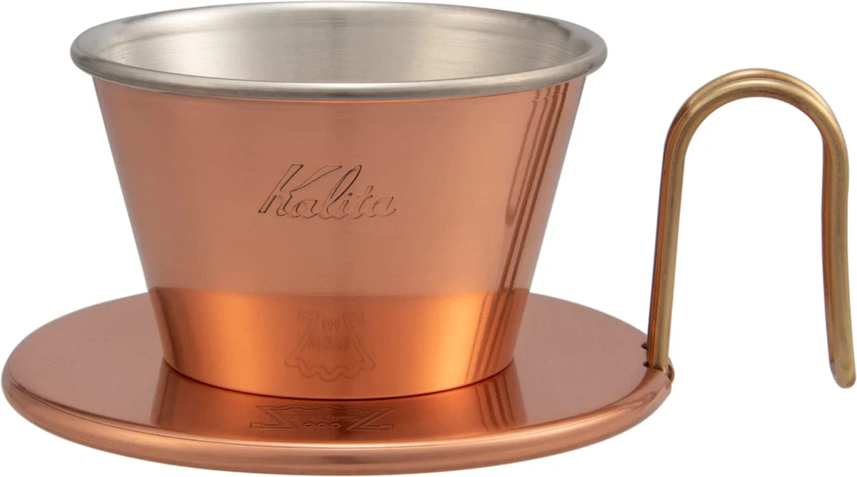 Kalita Wave Coffee Dripper WDC-155 Copper Handcrafted 1-2 Cups