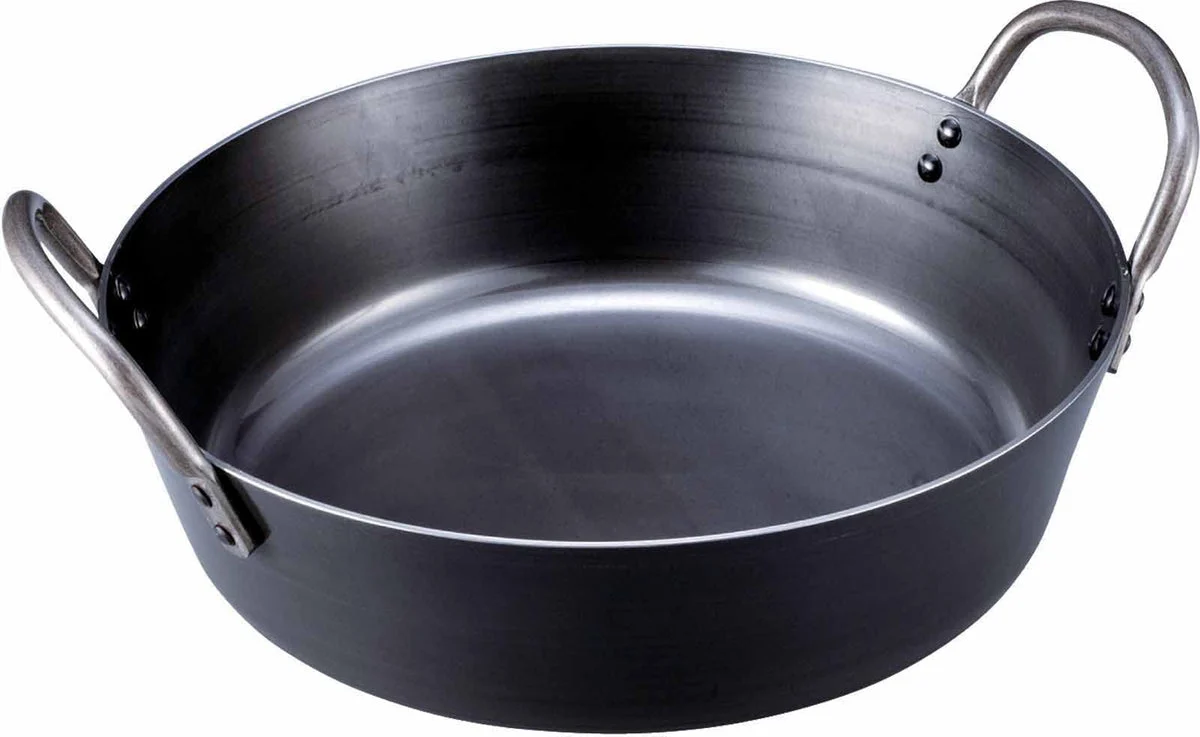 Kanda Padella Frittoia 30cm 5L Modello 002174 in Ferro con Rivestimento Trasparente