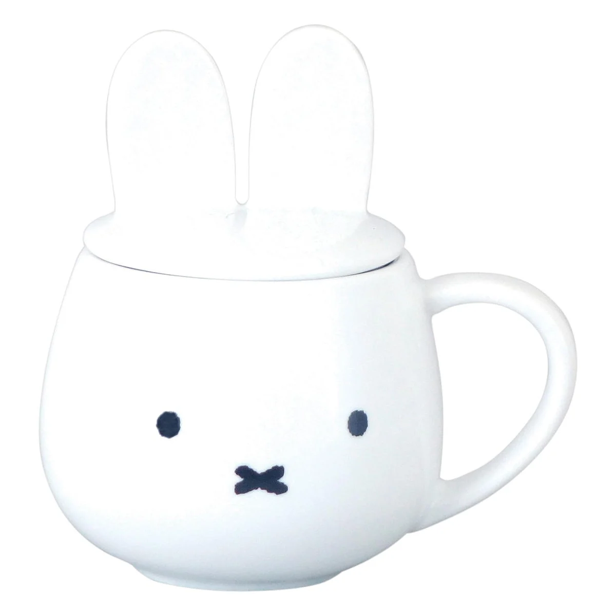 Miffy Tazza con Coperchio Manico a Orecchio 270ml Modello 200101 Porcellana - Kaneshotouki