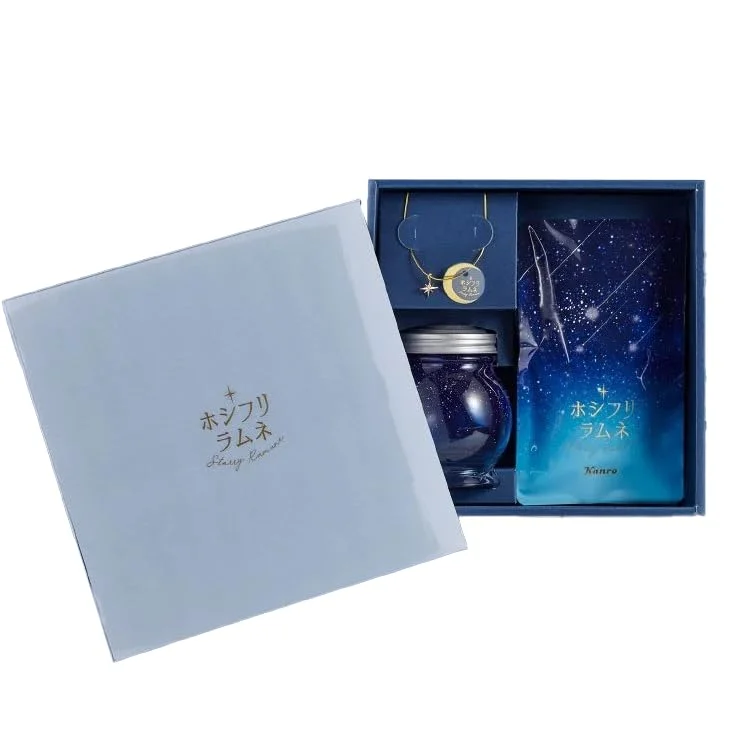 Kanro Hoshifuri Ramune Set con Charm e Tag, Assortimento di Sapore Soda, Blu, 100g