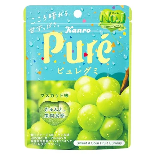 Kanro Gummy Muscat 56g x 6 Pacco Colorato e Fruttato