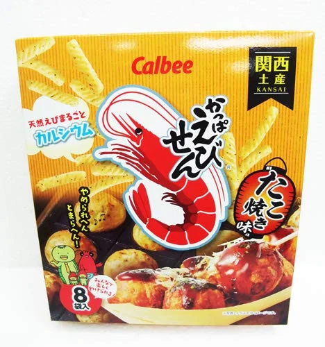 Calbee Kappa Ebisen snack takoyaki edizione Kansai 8 mini confezioni