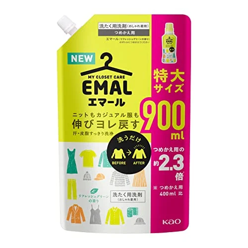 Kao Detergente Liquido EMAL Ricarica Fresco Verde 900ml