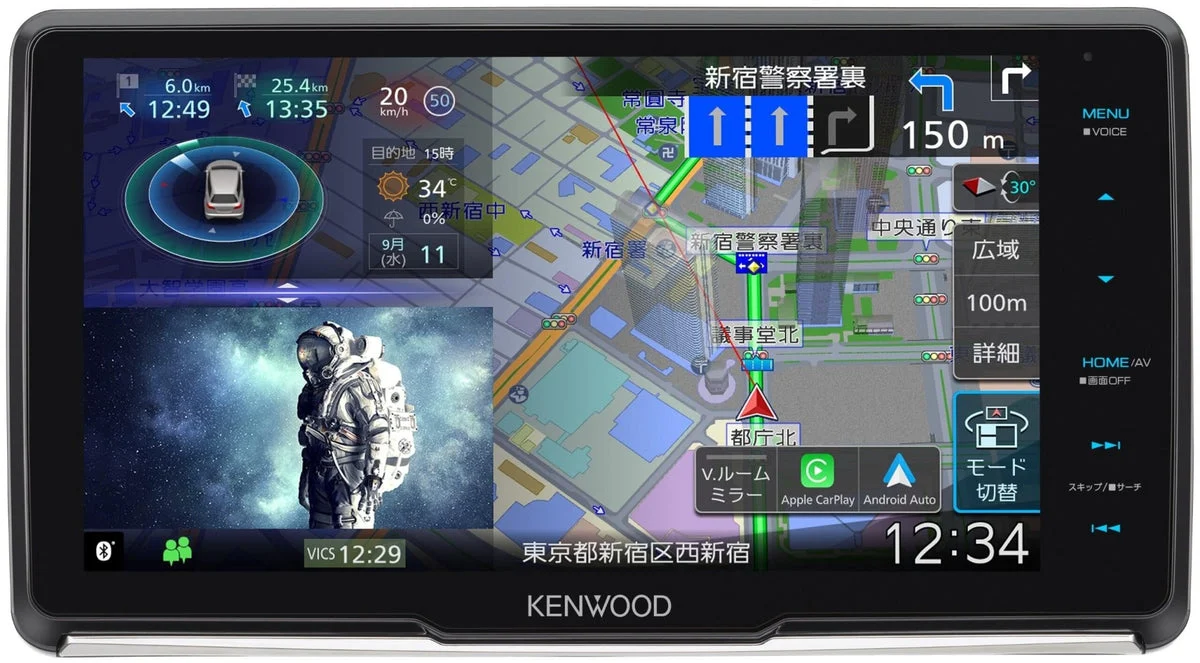 Kenwood MDV-M911HDL 9" NAV — CarPlay/Android Auto Wireless Mirroring Japan