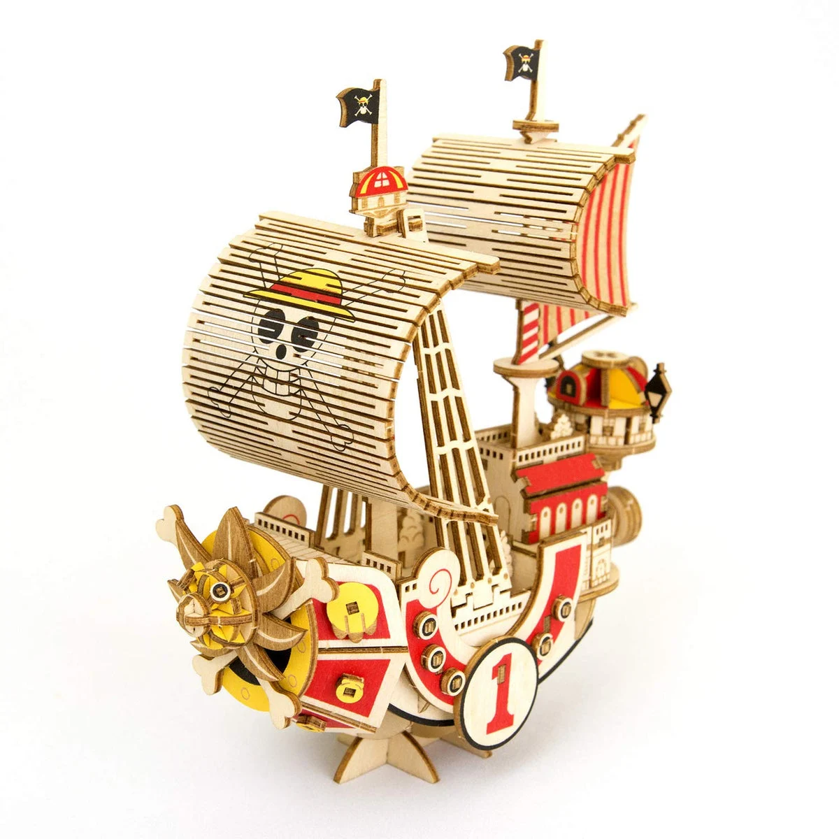 Ki-gu-mi Wooden 3D Puzzle Thousand Sunny Ship DIY Educational Toy for Kids Adults