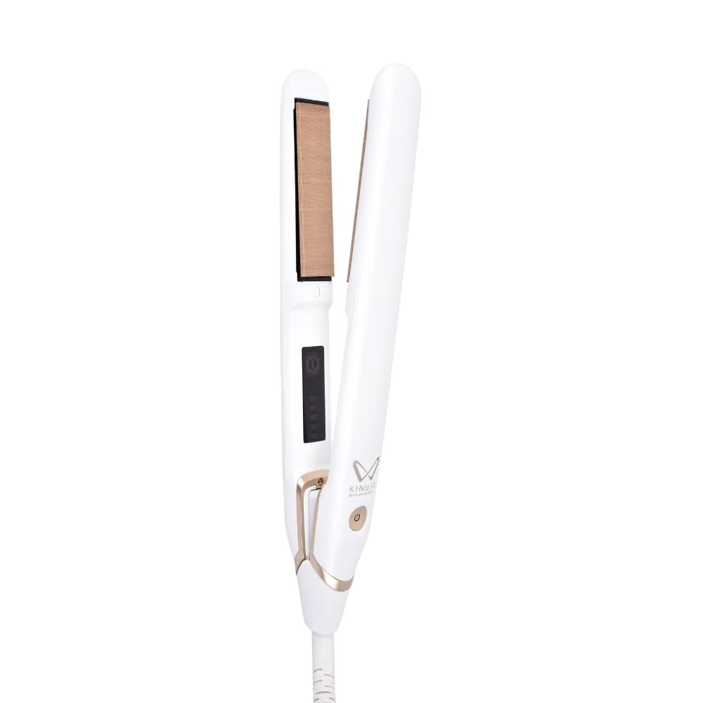 KINUJO W Worldwide Straight Hair Iron Silk Plate 220°C White (DS200) AC100V-240V