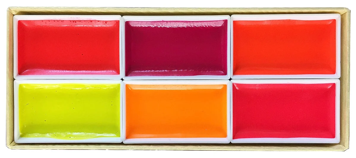 Kissho Japanese Painting Colors Luminescent Accent Set 6 Colors