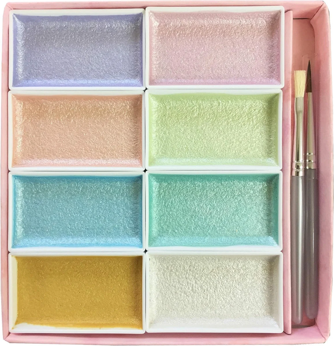 Kissho pigmenti per pittura giapponese liquidi perlati multicolore 8 colori 5 ml