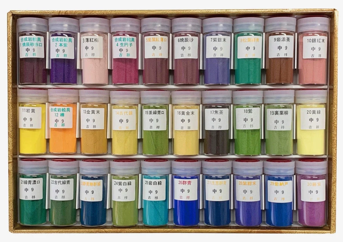 Kissho Pigmenti per pittura giapponese Iwaenogu set N.1 30 colori