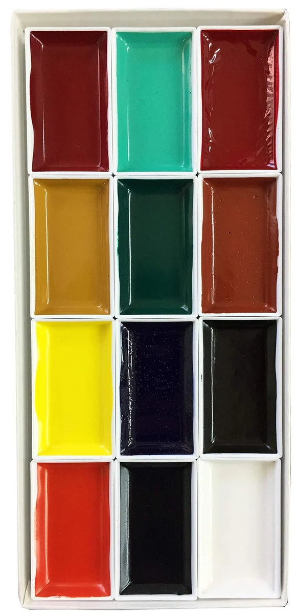 Kissho Set di acquerelli per pittura giapponese Edizione Standard 12 colori