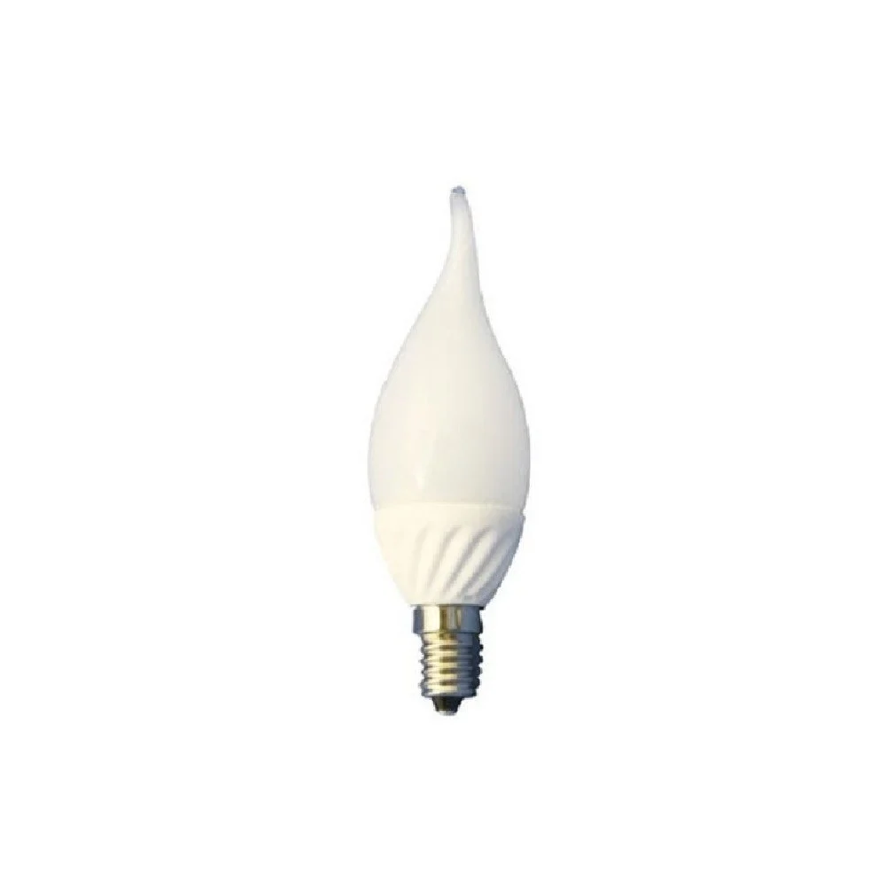 KIT 10 LAMPADINE COLPO DI VENTO VETRO OPACO ATTACCO E14 4W LUCE BIANCO CALDO - TrAdE Shop Traesio