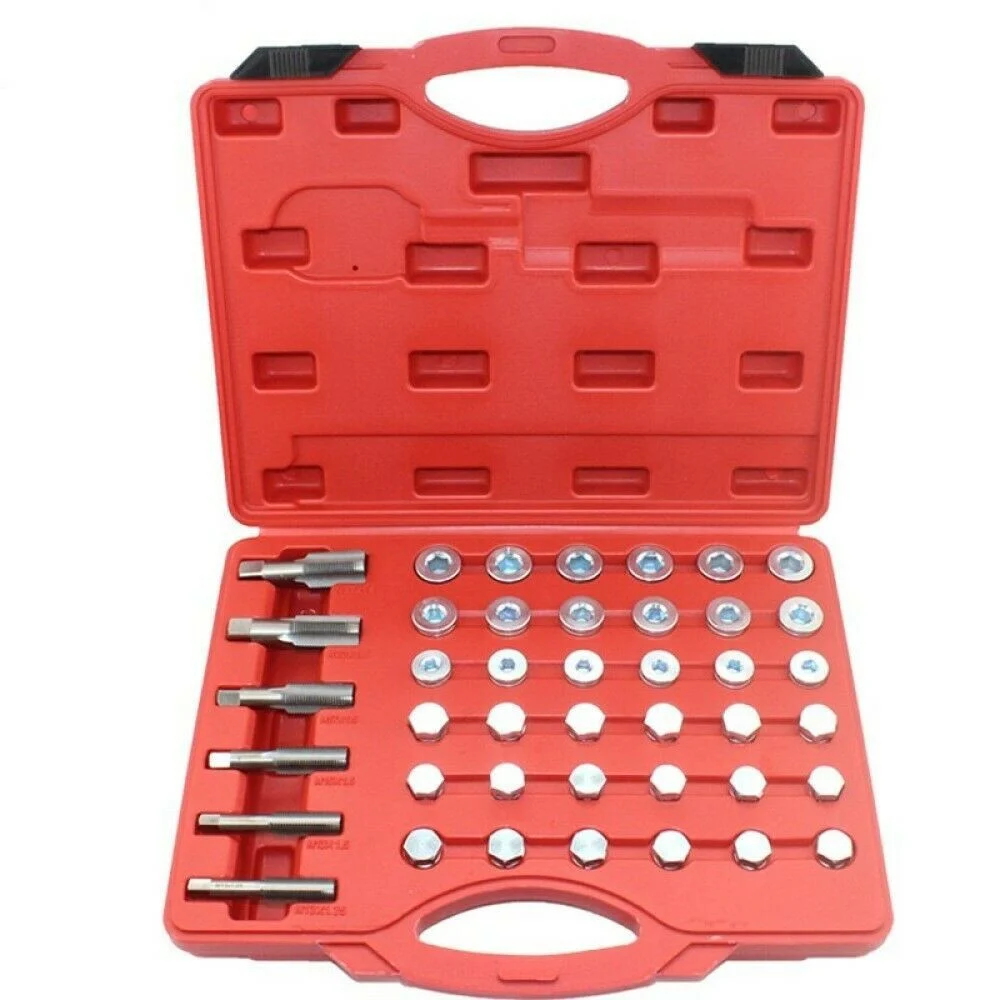 KIT 114 PZ RIPARAZIONE FILETTATURA TAPPO COPPA OLIO CON TAPPI E RONDELLE A.07200 - TrAdE Shop Traesio
