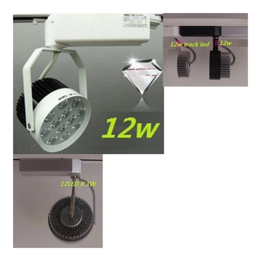 KIT 2 PEZZI MINI FARETTO 12 LED 12 W CON STAFFA BINARIO ASTA FARETTO LUCE FREDDA - TrAdE Shop Traesio