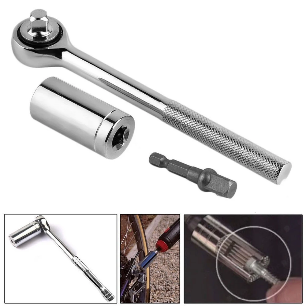 KIT 3 PEZZI CHIAVE UNIVERSALE A BUSSOLA da 7 A 19 mm AVVITA SVITA DADO BULLONE - TrAdE Shop Traesio