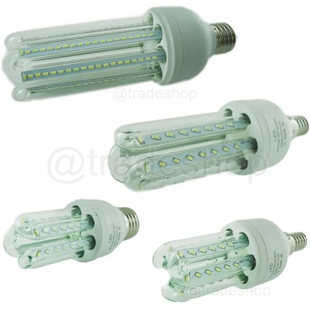 KIT 4 LAMPADINE LED ATTACCO E27 9W FARETTO LUCE BIANCO FREDDO 6000K DURATA - TrAdE Shop Traesio