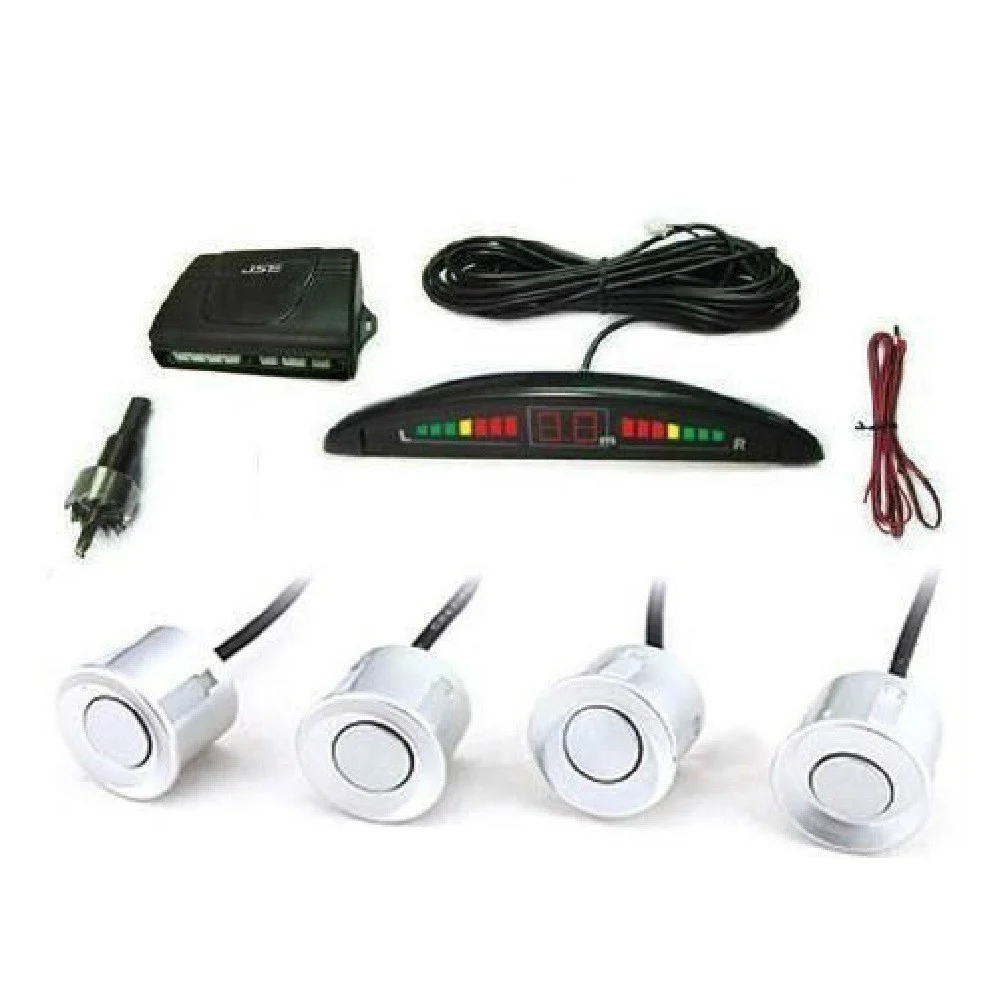 KIT 4 SENSORI DI PARCHEGGIO CON DISPLAY LED CICALINO SUONO GRIGI - TrAdE Shop Traesio
