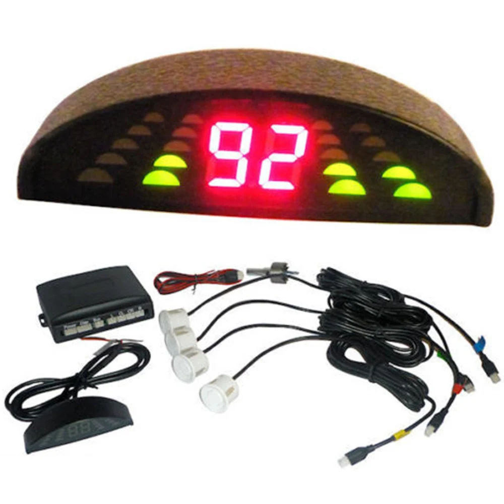 KIT 4 SENSORI DI PARCHEGGIO CON DISPLAY LED WIRELESS SUONO FRESA GRIGIO - TrAdE Shop Traesio