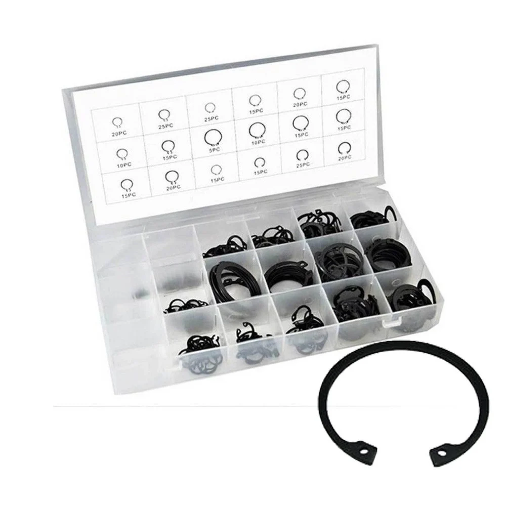 KIT ANELLI ELASTICI SEEGER SET BOX DA 300 PZ DIVERSE MISURE FERMI ASSIALE BECCO - TrAdE Shop Traesio
